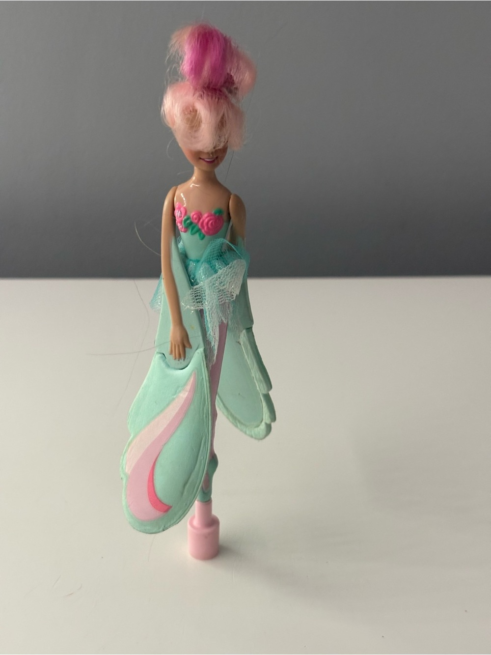 Sky Dancers Roses Mint Green Fairy Doll with Pink Accents
